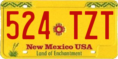 NM license plate 524TZT