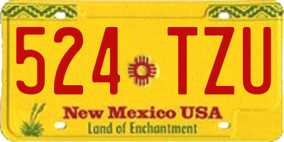 NM license plate 524TZU