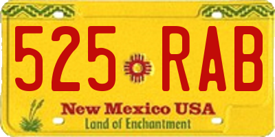 NM license plate 525RAB