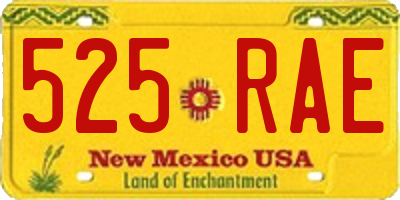 NM license plate 525RAE