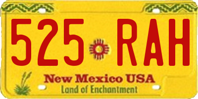 NM license plate 525RAH