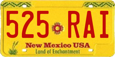 NM license plate 525RAI