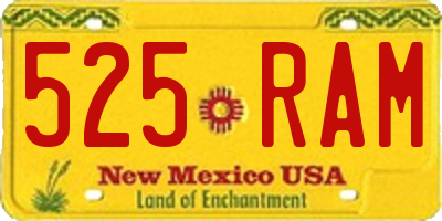 NM license plate 525RAM