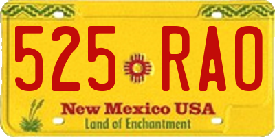 NM license plate 525RAO