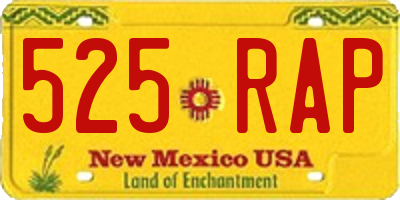 NM license plate 525RAP
