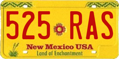 NM license plate 525RAS