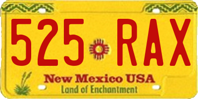 NM license plate 525RAX