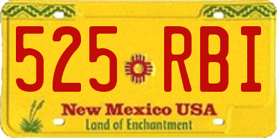 NM license plate 525RBI