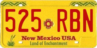 NM license plate 525RBN