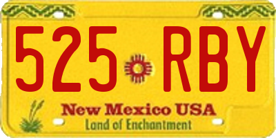 NM license plate 525RBY