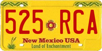 NM license plate 525RCA