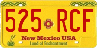 NM license plate 525RCF