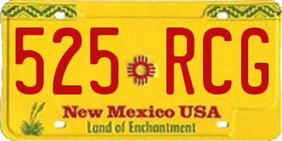 NM license plate 525RCG