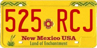 NM license plate 525RCJ