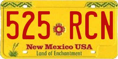 NM license plate 525RCN