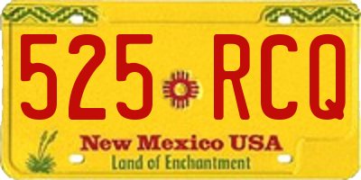 NM license plate 525RCQ