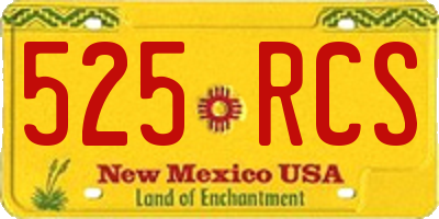 NM license plate 525RCS