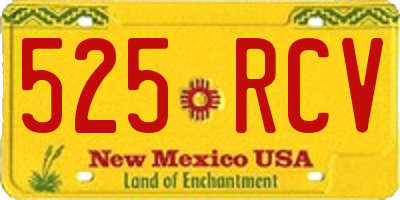 NM license plate 525RCV