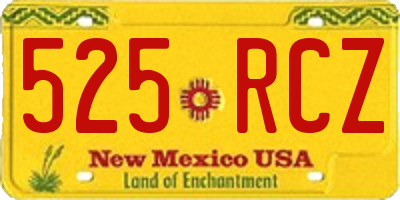 NM license plate 525RCZ