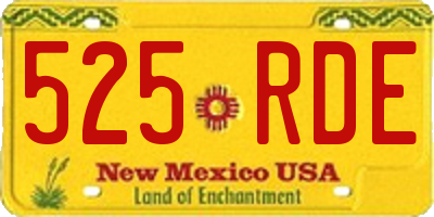 NM license plate 525RDE