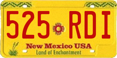 NM license plate 525RDI