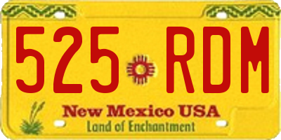 NM license plate 525RDM