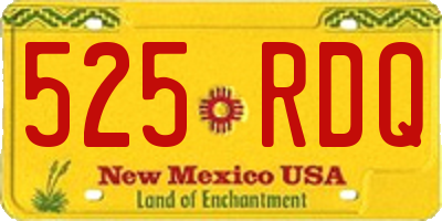 NM license plate 525RDQ