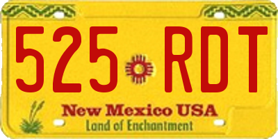 NM license plate 525RDT