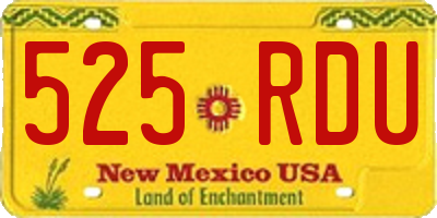 NM license plate 525RDU