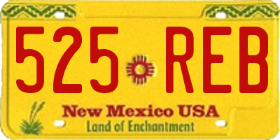 NM license plate 525REB