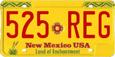 NM license plate 525REG
