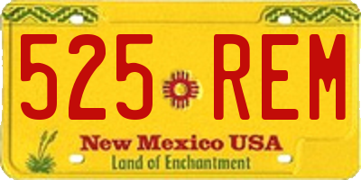 NM license plate 525REM