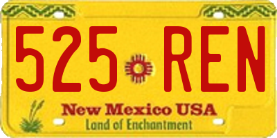 NM license plate 525REN