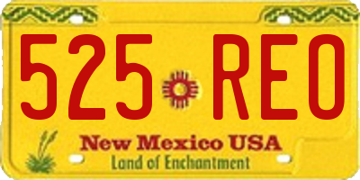 NM license plate 525REO