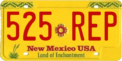 NM license plate 525REP