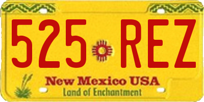 NM license plate 525REZ