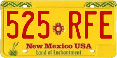NM license plate 525RFE