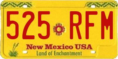 NM license plate 525RFM