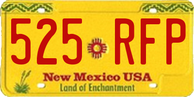 NM license plate 525RFP