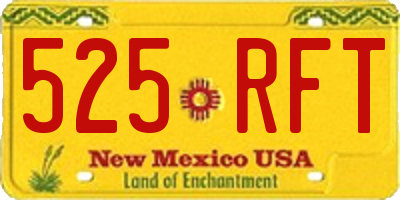 NM license plate 525RFT