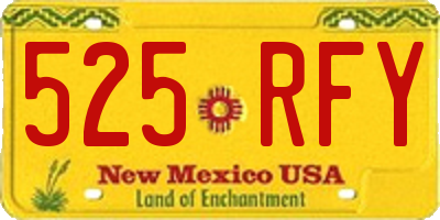 NM license plate 525RFY