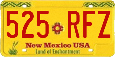 NM license plate 525RFZ