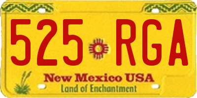 NM license plate 525RGA