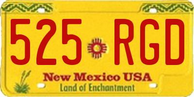 NM license plate 525RGD