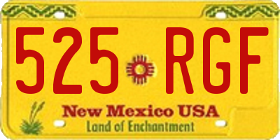 NM license plate 525RGF