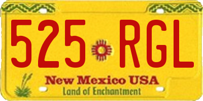 NM license plate 525RGL