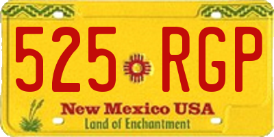 NM license plate 525RGP