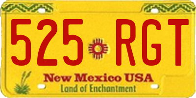 NM license plate 525RGT