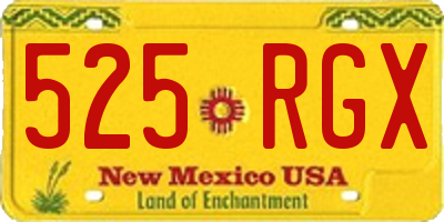 NM license plate 525RGX