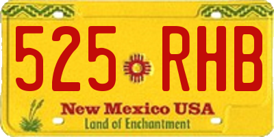 NM license plate 525RHB